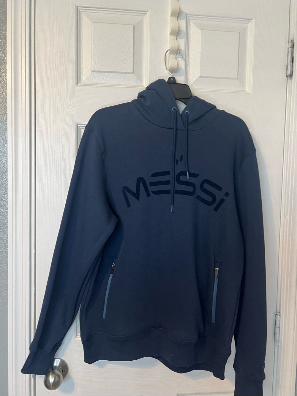 Men's Navy Hoodie with Messi Logo